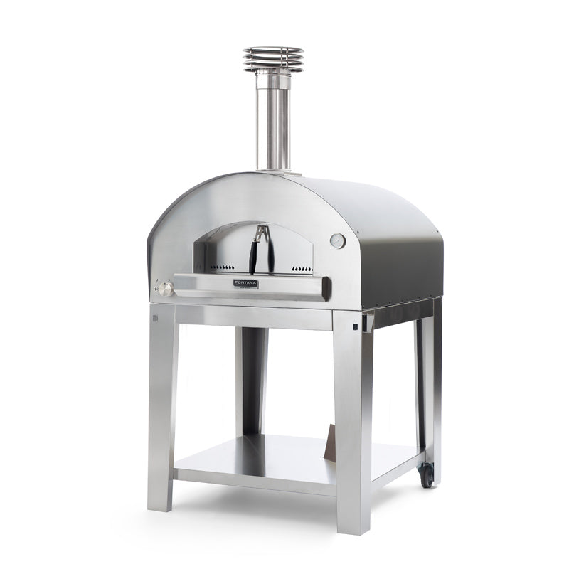 Marinara Hybrid Pizza- und Brotbackofen 80/80 cm – inkl. Unterbau, Rot