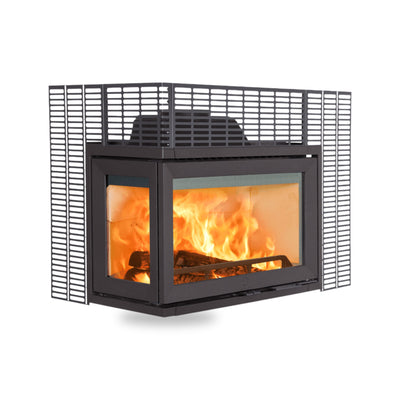 Jotul I 620, Kamineinsatz, Glas vorne und links, Ansicht 2