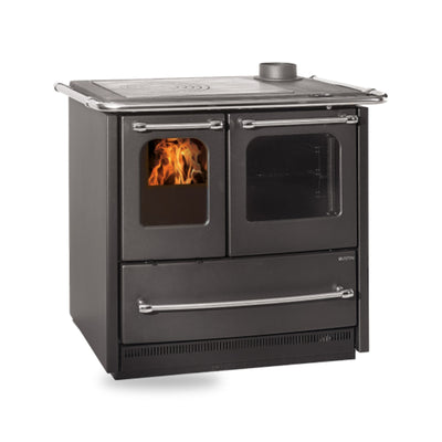 La Nordica Sovrana Easy Evo 2.0 Holzherd in Anthrazit-Schwarz