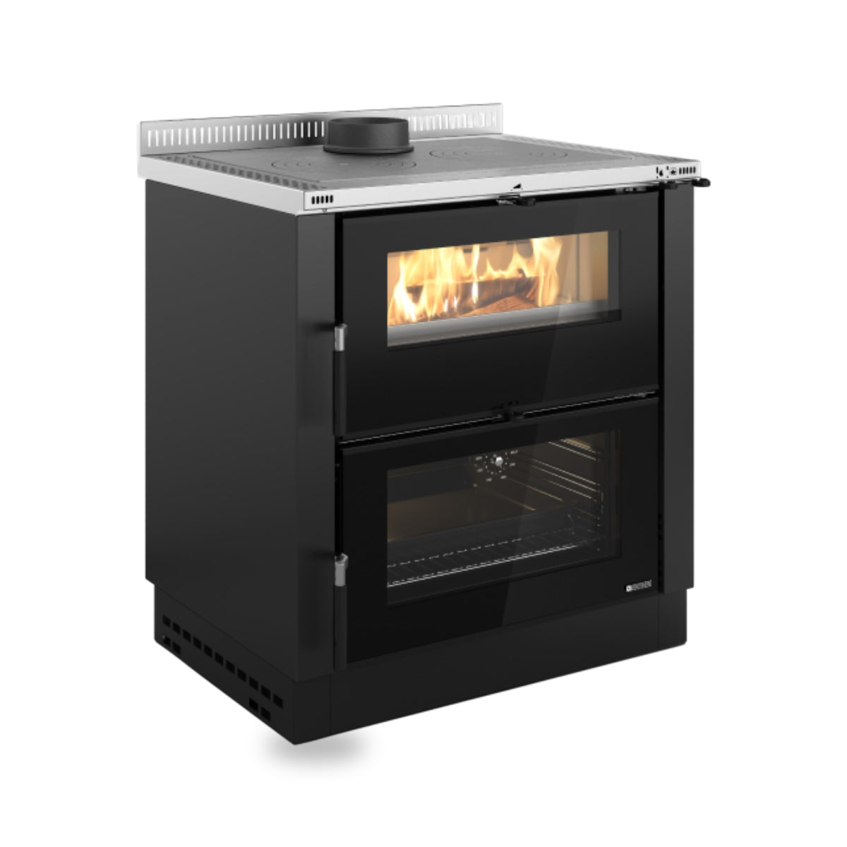 La Nordica Verona XXL Holzherd in Stahl Anthrazit-Schwarz