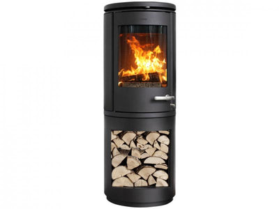 Morso 7893 schwarz mit Holzfach