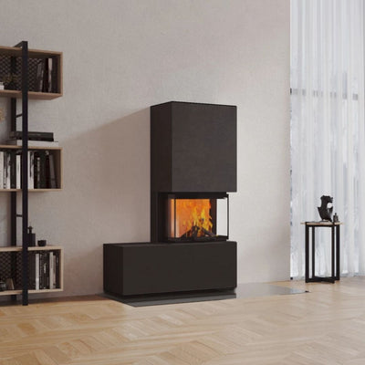 Neocube P13 FLR - Keramik Oberteil Phedra, Unterteil Nero Zimbabwe, Bank links