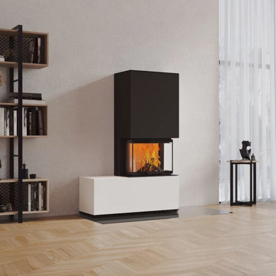 Neocube P13 FLR - Keramik Oberteil Phedra, Unterteil Nero Zimbabwe, Bank links