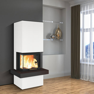 neocube P14 / Ofen: Granito Black - Feuersims: Arctic White