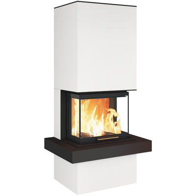 neocube P14 / Ofen: Granito Black - Feuersims: Arctic White