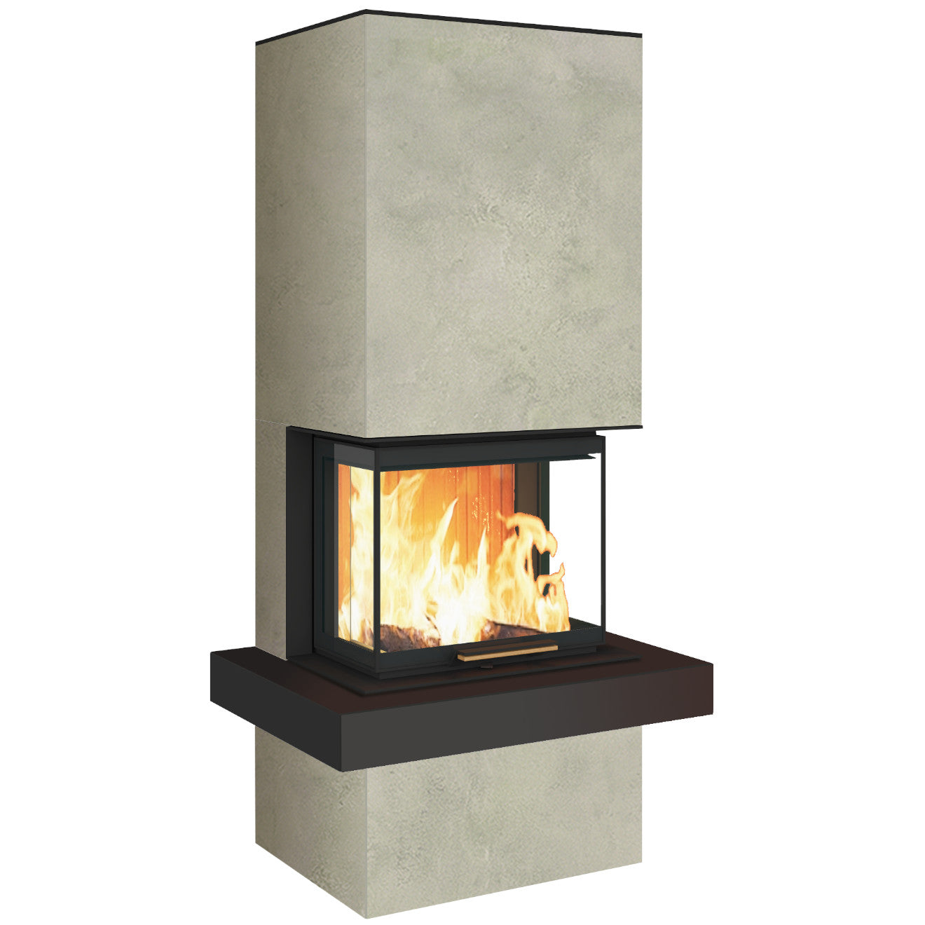 neocube P14 / Ofen: City London - Feuersims: Absolute Black