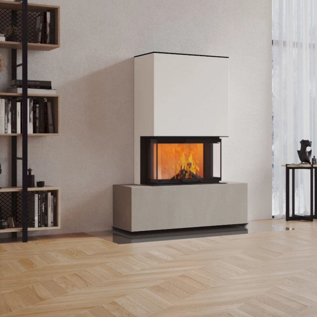 Neocube P21 FLR - Keramik Oberteil Beton, Unterteil La Boheme, Feel Free, Bank mittig