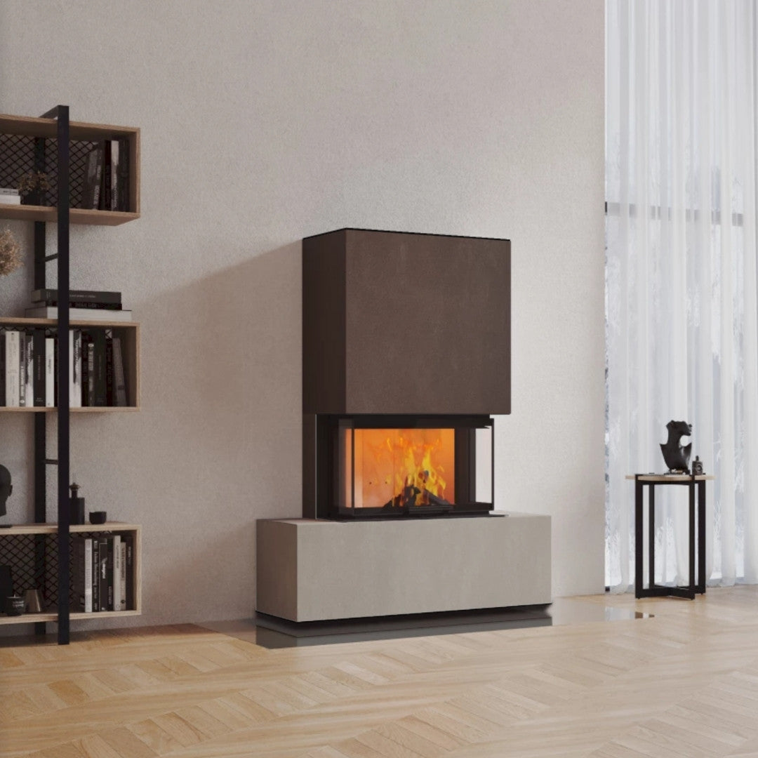 Neocube P21 FLR - Keramik Oberteil Beton, Unterteil La Boheme, Feel Free, Bank mittig