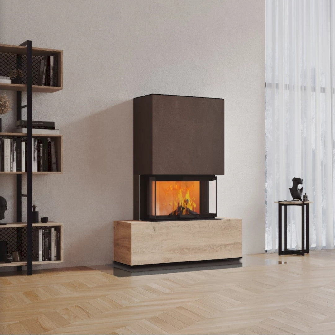 Neocube P21 FLR - Keramik Oberteil Beton, Unterteil La Boheme, Feel Free, Bank mittig