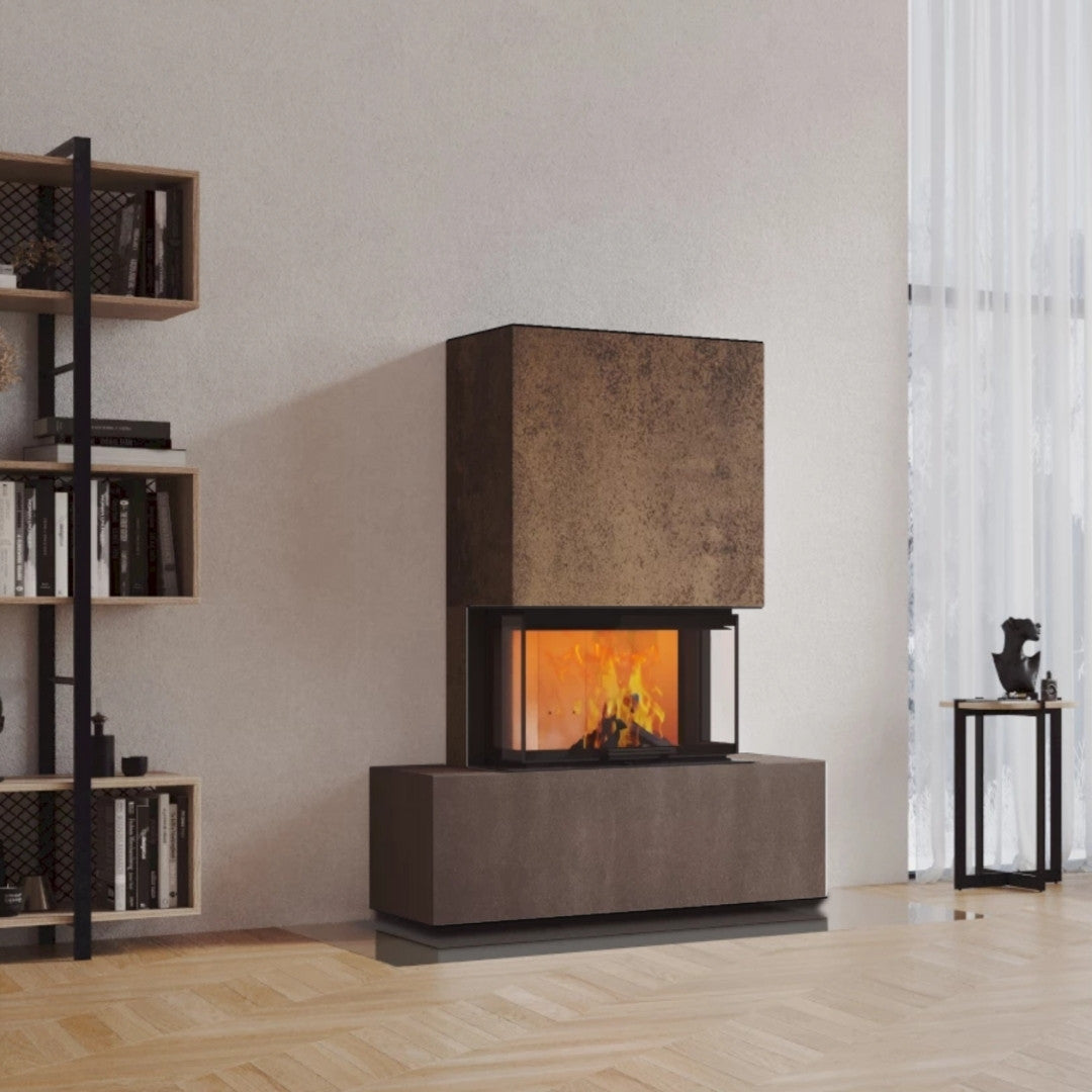 Neocube P21 FLR - Keramik Oberteil Beton, Unterteil La Boheme, Feel Free, Bank mittig
