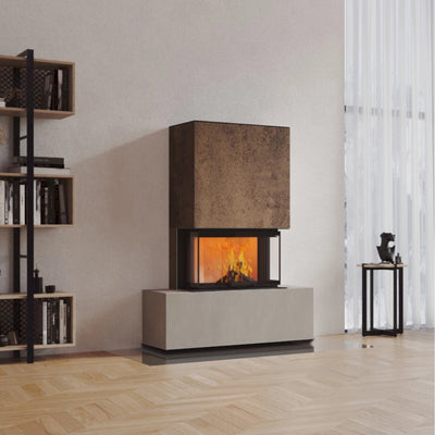 Neocube P21 FLR - Keramik Oberteil Beton, Unterteil La Boheme, Feel Free, Bank mittig