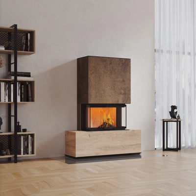 Neocube P21 FLR - Keramik Oberteil Beton, Unterteil La Boheme, Feel Free, Bank mittig
