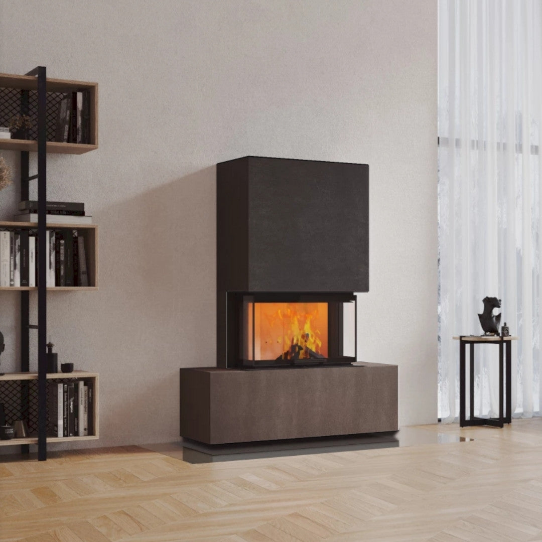 Neocube P21 FLR - Keramik Oberteil Beton, Unterteil La Boheme, Feel Free, Bank mittig