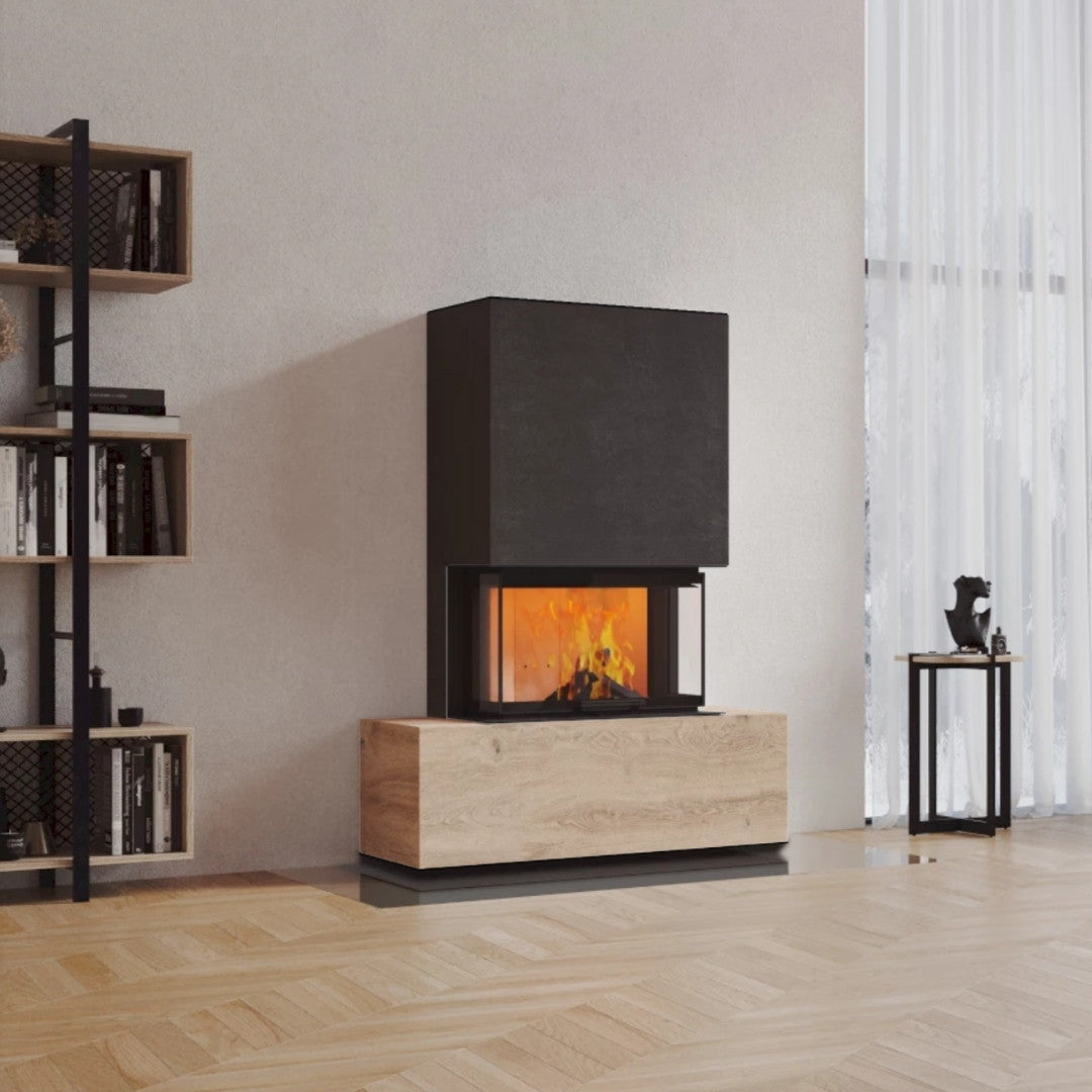 Neocube P21 FLR - Keramik Oberteil Beton, Unterteil La Boheme, Feel Free, Bank mittig
