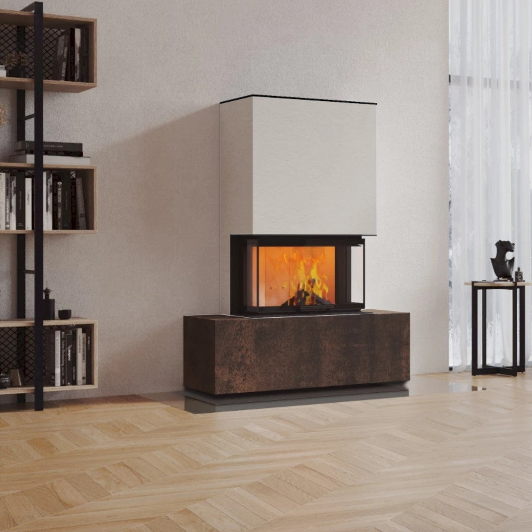 Neocube P21 FLR - Keramik Oberteil Beton, Unterteil La Boheme, Feel Free, Bank mittig