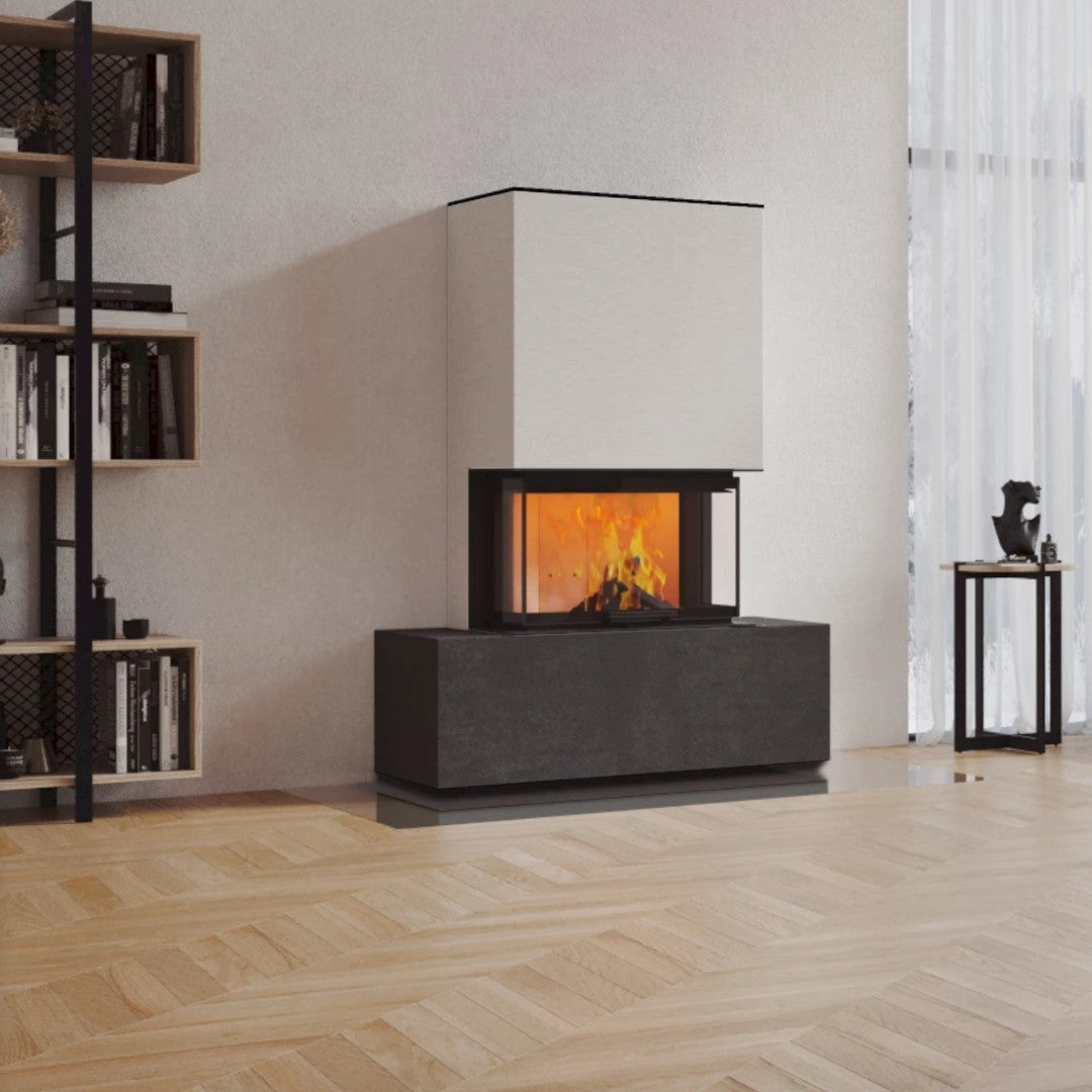 Neocube P21 FLR - Keramik Oberteil Beton, Unterteil La Boheme, Feel Free, Bank mittig