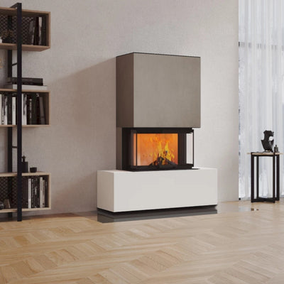 Neocube P21 FLR - Keramik Oberteil Beton, Unterteil La Boheme, Feel Free, Bank mittig
