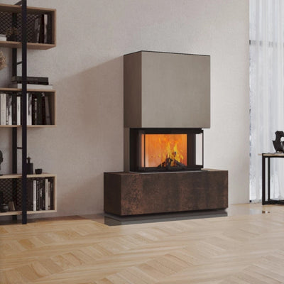 Neocube P21 FLR - Keramik Oberteil Beton, Unterteil La Boheme, Feel Free, Bank mittig