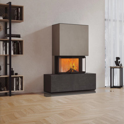 Neocube P21 FLR - Keramik Oberteil Beton, Unterteil La Boheme, Feel Free, Bank mittig