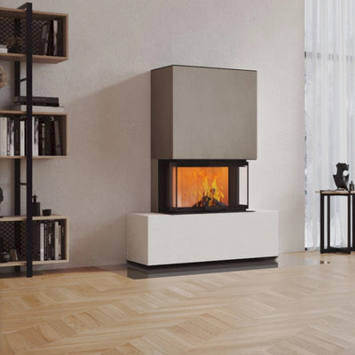 Neocube P21 FLR - Keramik Oberteil Beton, Unterteil La Boheme, Feel Free, Bank mittig
