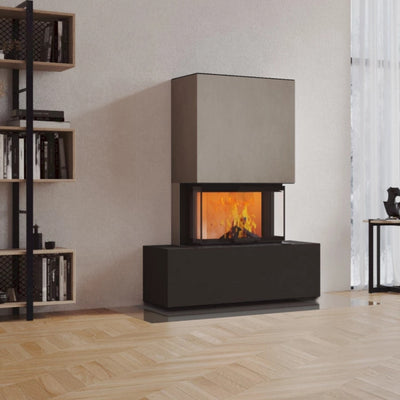 Neocube P21 FLR - Keramik Oberteil Beton, Unterteil La Boheme, Feel Free, Bank mittig
