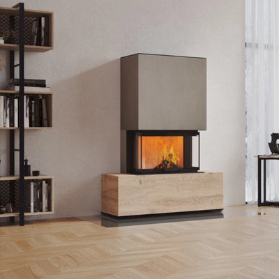 Neocube P21 FLR - Keramik Oberteil Beton, Unterteil La Boheme, Feel Free, Bank mittig