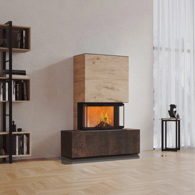 Neocube P21 FLR - Keramik Oberteil Beton, Unterteil La Boheme, Feel Free, Bank mittig