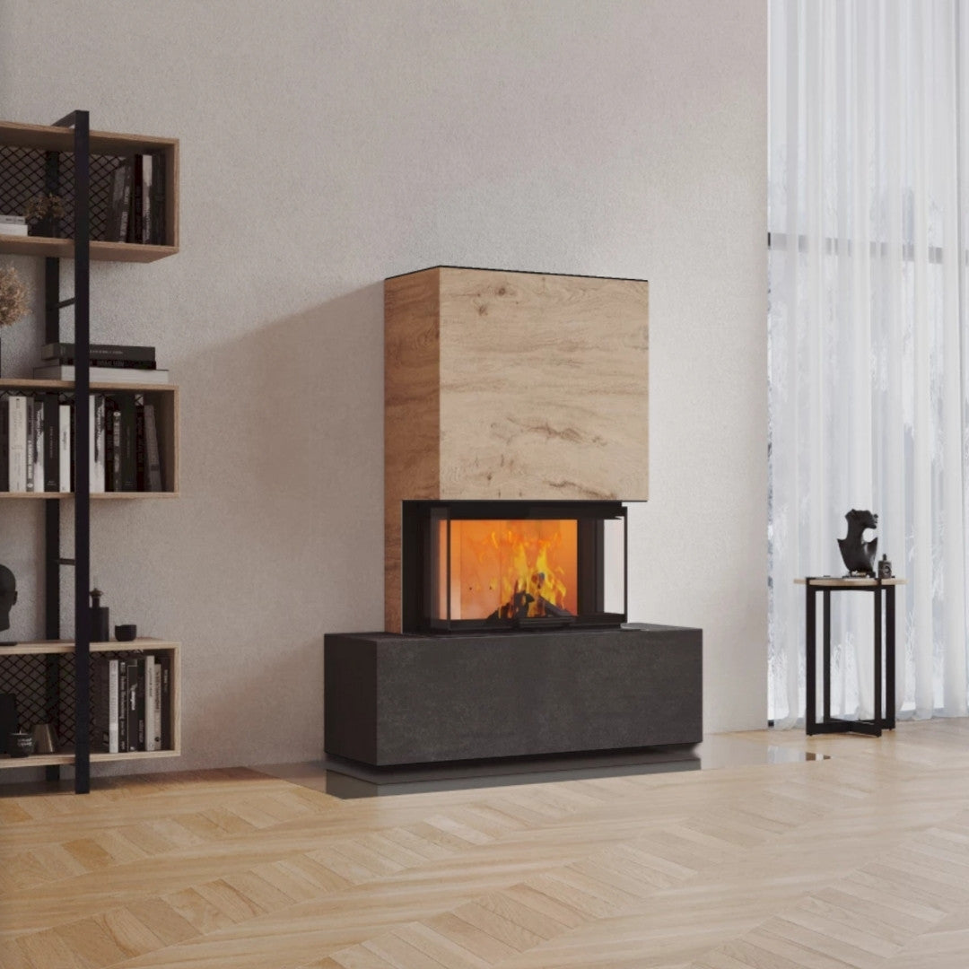 Neocube P21 FLR - Keramik Oberteil Beton, Unterteil La Boheme, Feel Free, Bank mittig