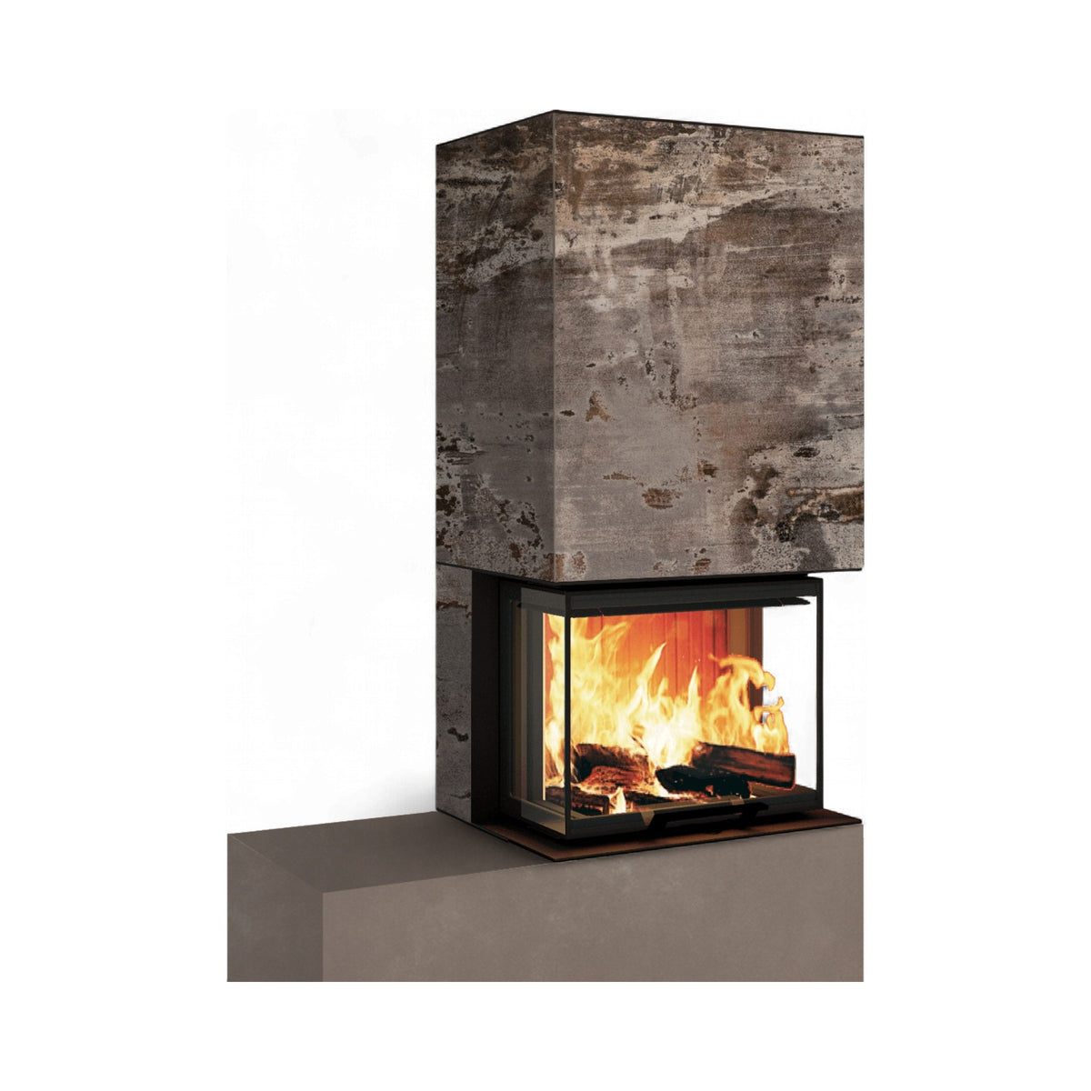 Neocube P13 FLR Keramik Oberteil Trilium, Cheminée-Einsatz, Bild