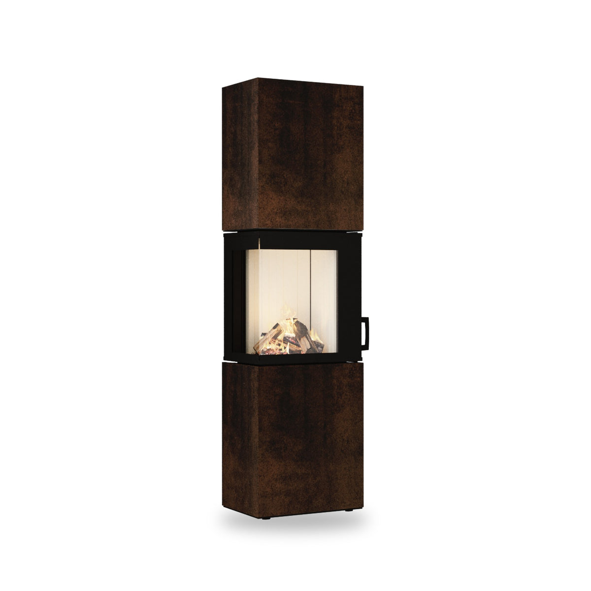Neocube S10 XL Schwedenofen, Keramik Iron Corten