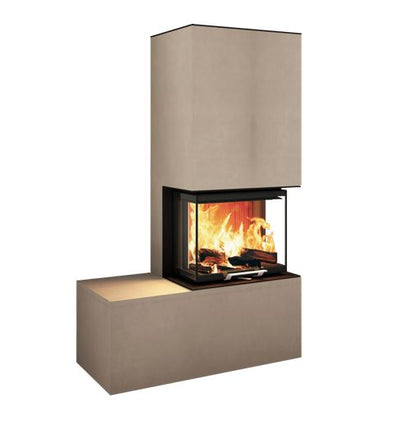 Neocube P13 FLR - Keramik Oberteil Phedra, Unterteil Nero Zimbabwe, Bank links