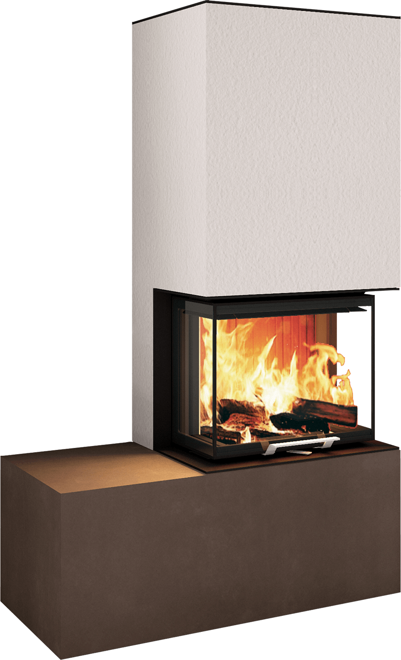 Neocube P13 - Keramik Oberteil Bianco Polare, Unterteil Barro, Bank links