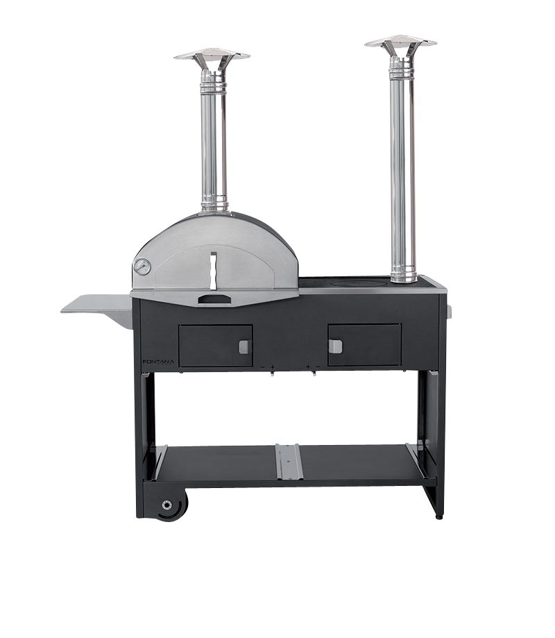 Doppio Pizza/Cucina Outdoorküche – Backfläche 45 × 110 cm