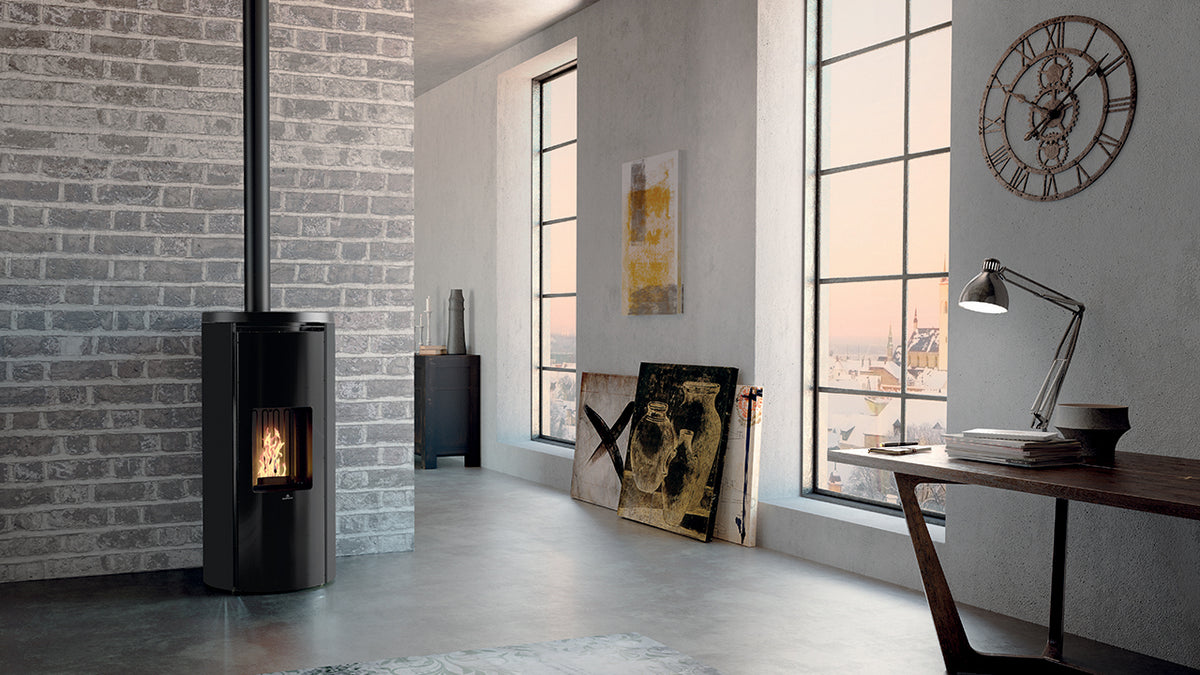 Edilkamin Celia Air Tight Stahl Schwarz, Pelletofen