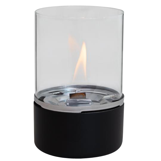 Tenderflame TURM, mit schwarzem Sockel